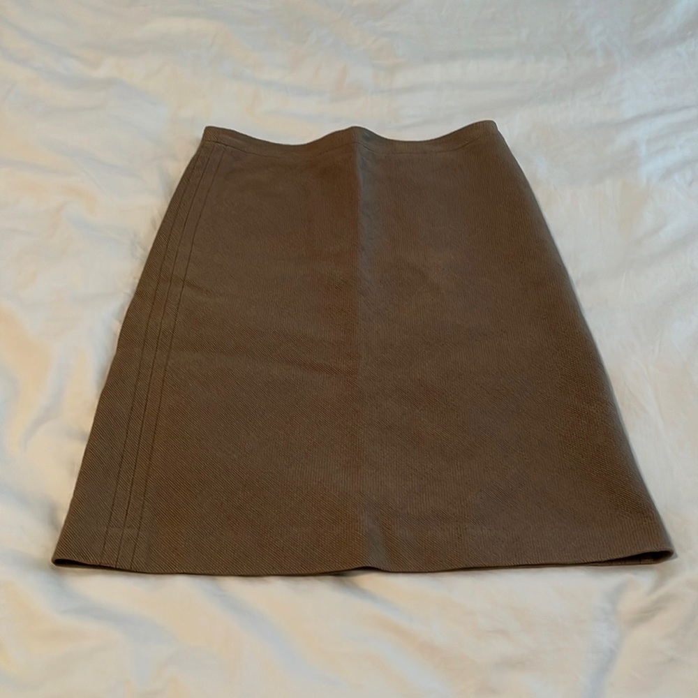 Muted olive green pencil skirt